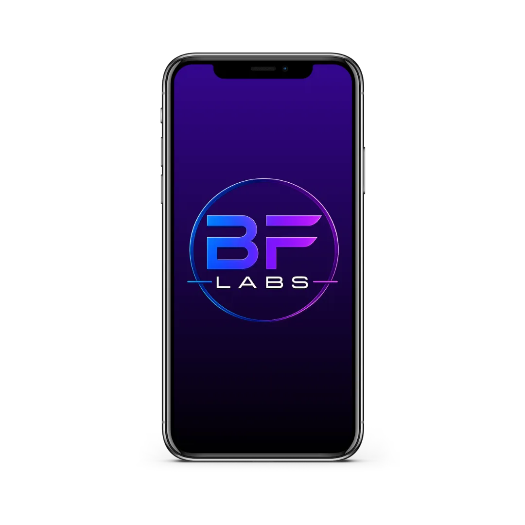 Smartphone screen displaying the BF Labs logo