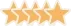 Five-star rating graphic for customer reviews